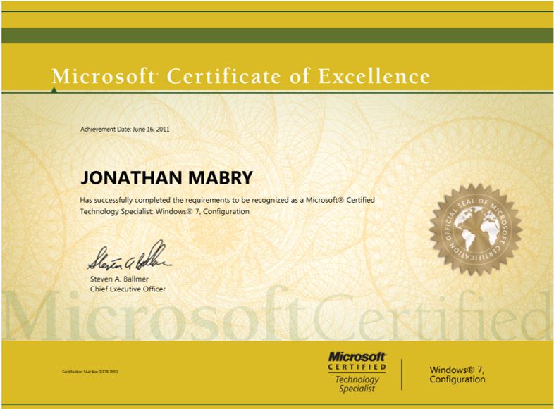 Win7 Cert. Image